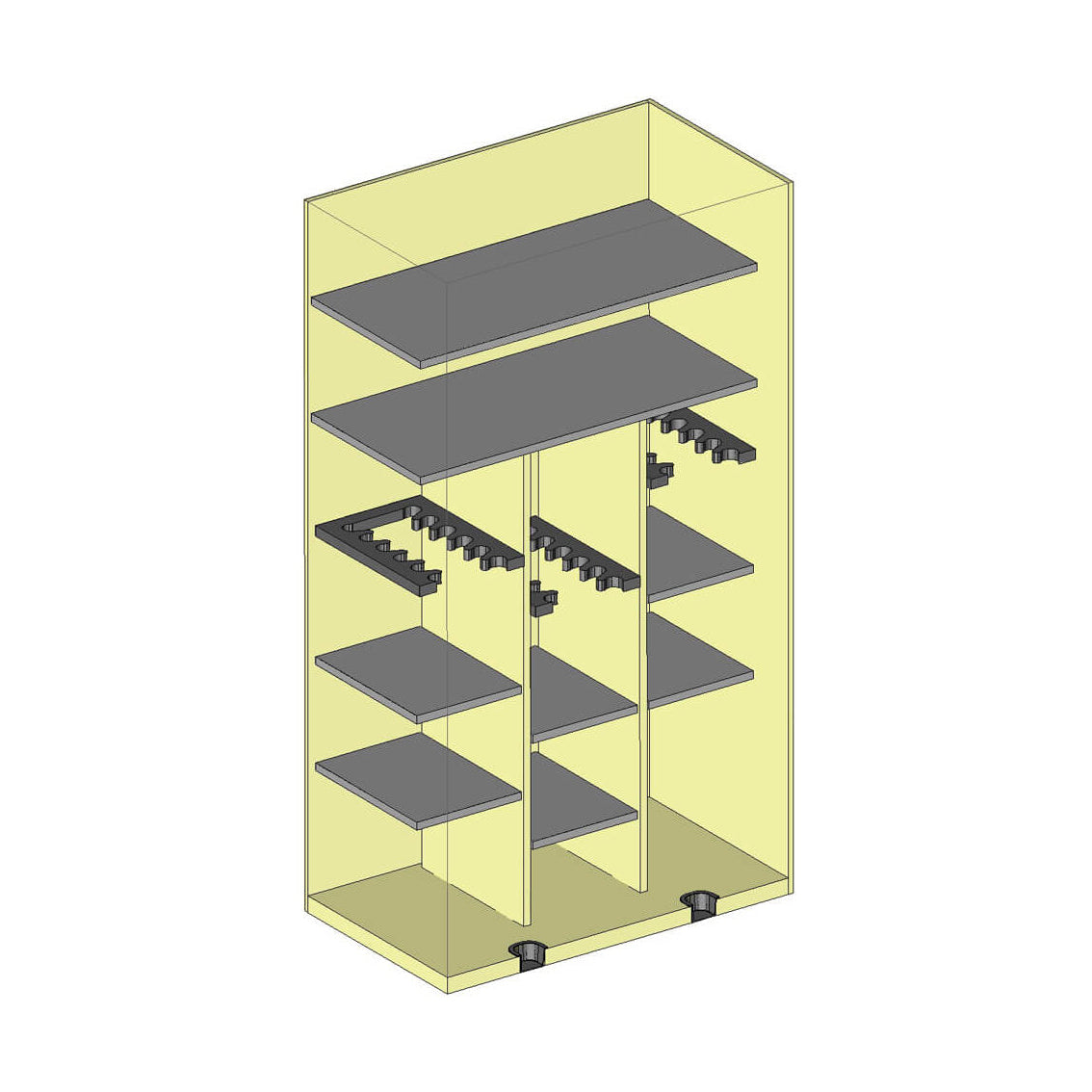 AMSEC BFX7240 Gun Safe - Interior Layout
