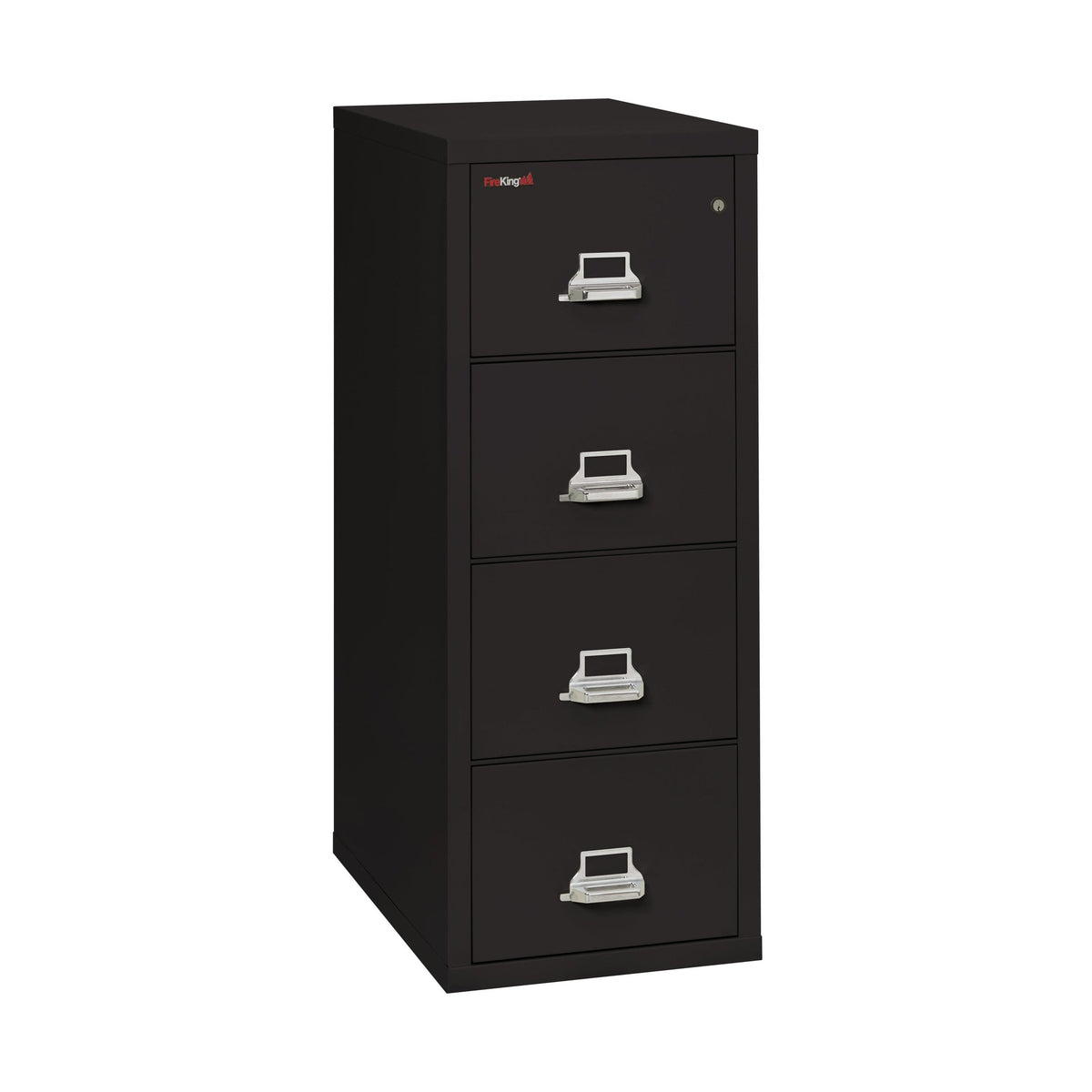 FireKing 4-Drawer Letter Vertical File - Black